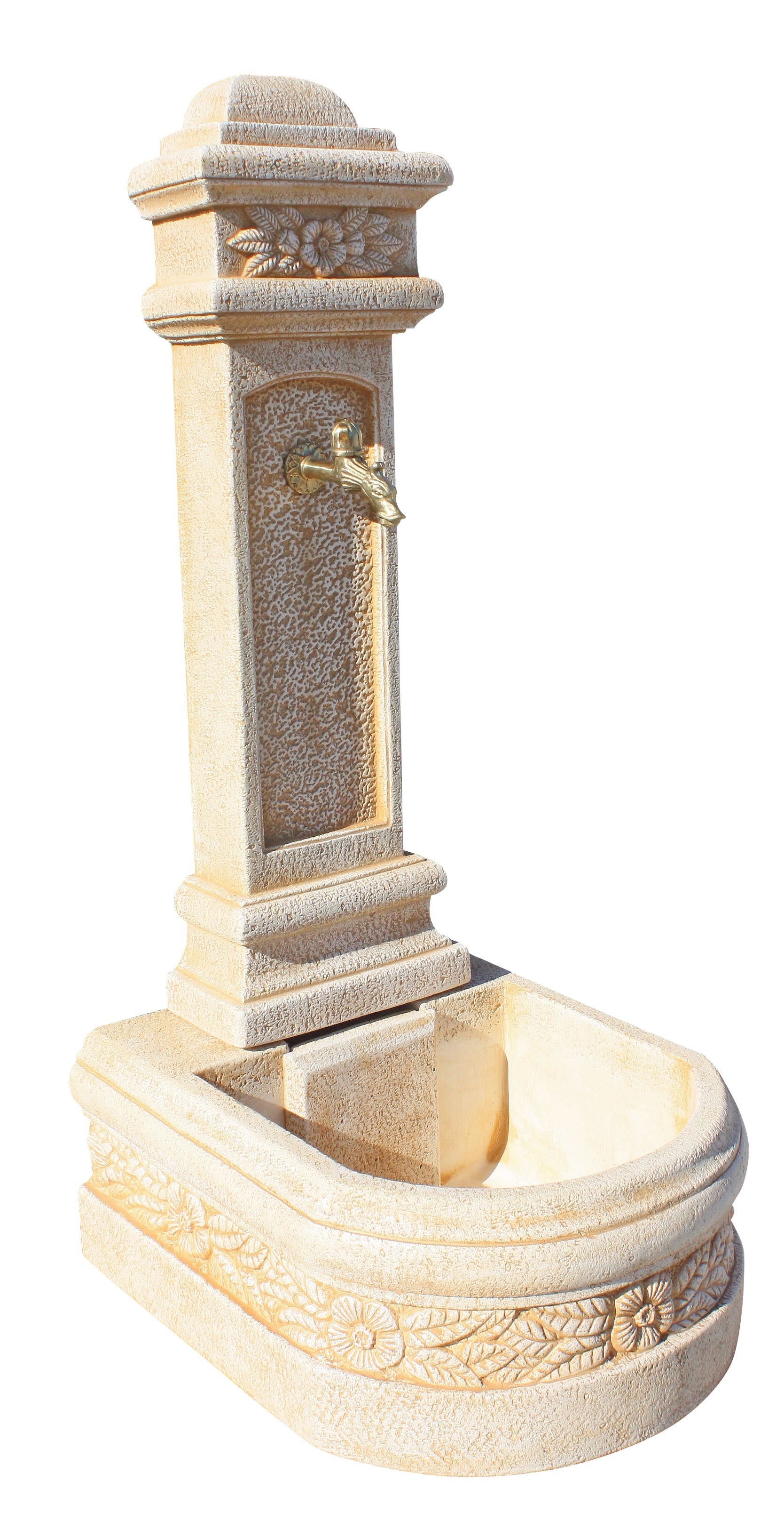 Fontaine de Jardin MAIA 53x62x122cm. Betón Pierre. Couleur Ocre - 2
