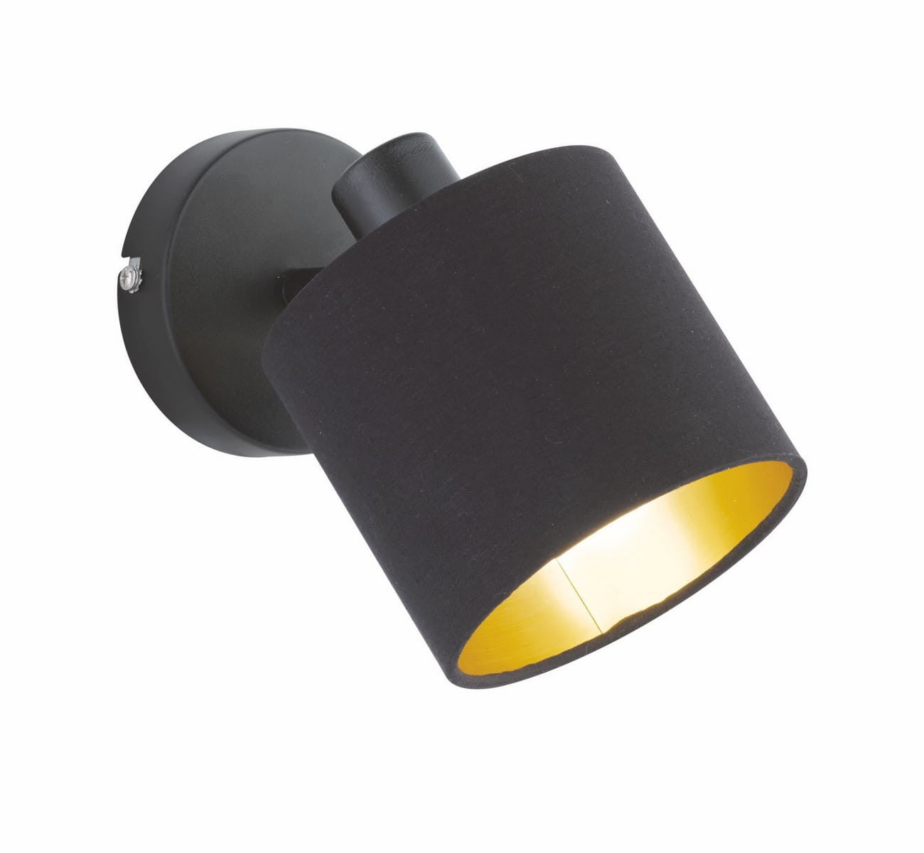 Lampa wisząca Tommy czarno-złota 1xE14x28W wym: 19 x 12 x 17,6 cm tkanina RL