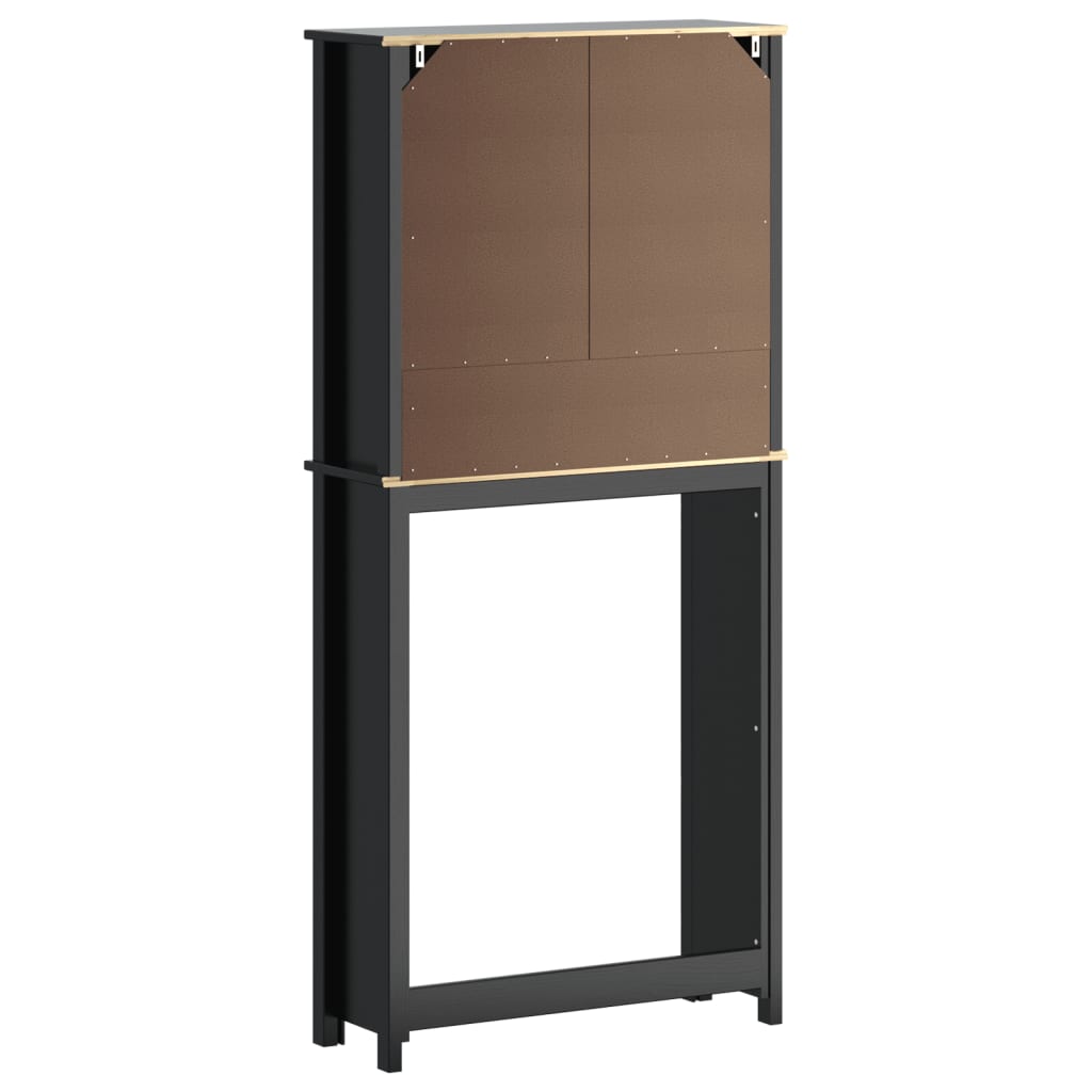 Mueble para lavadora BERG madera maciza negra - 6