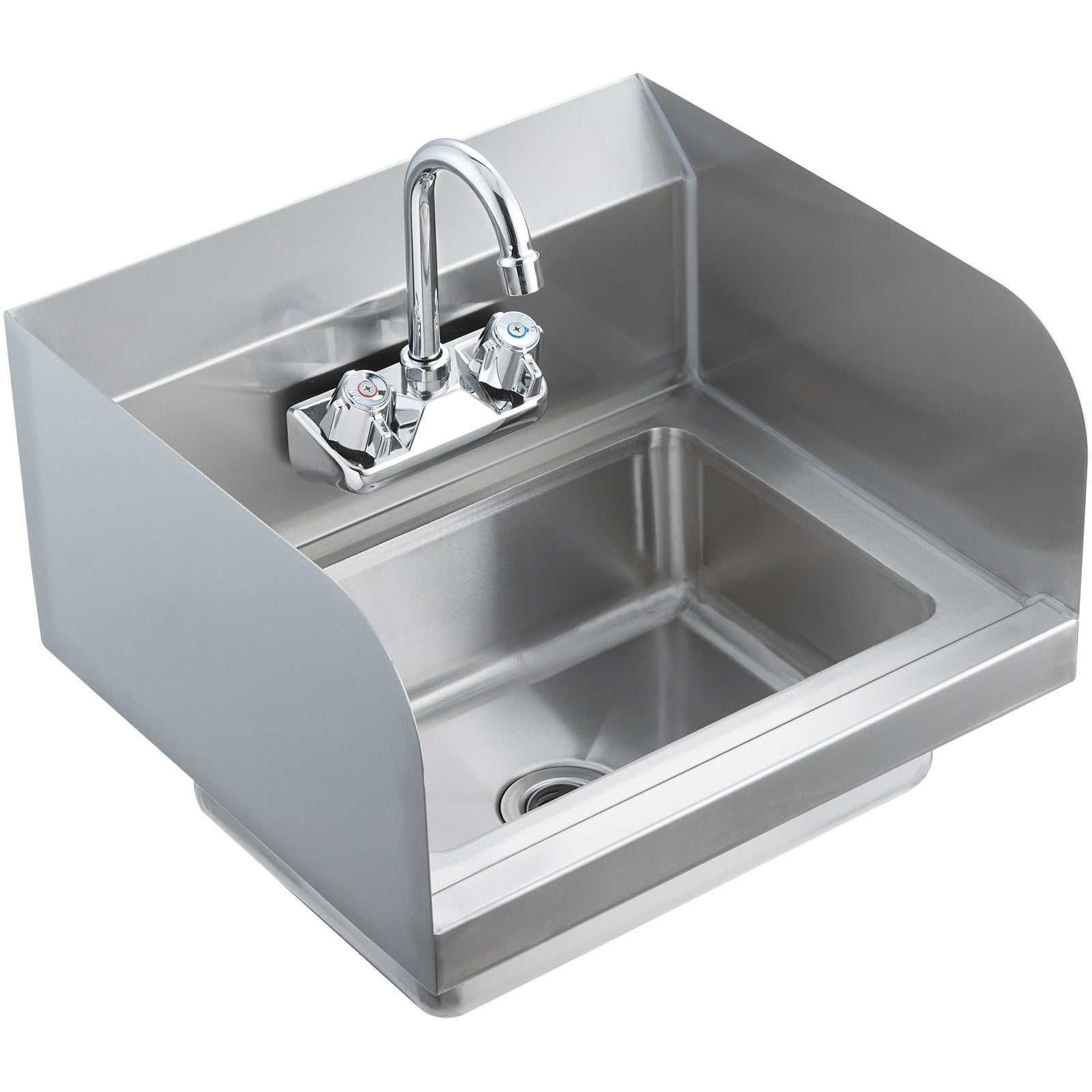 Évier Mural Suspendu 22x18 Pouces – Lavabo Salle De Bain Céramique Blanc Brillant
