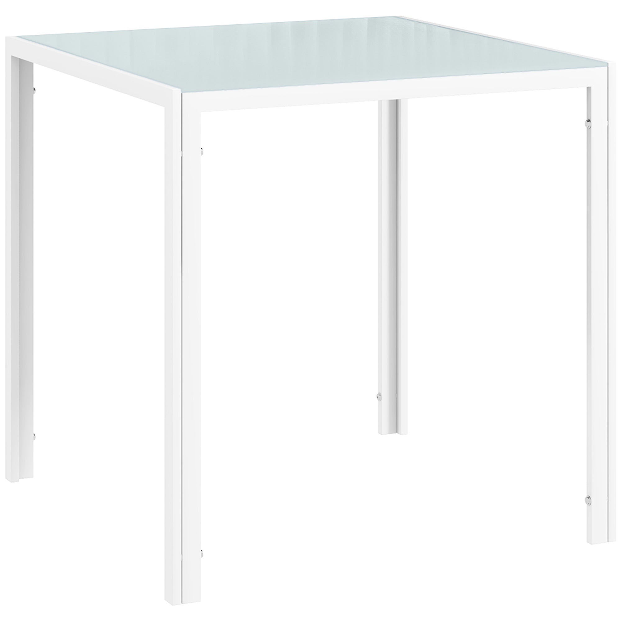 KAIHAOWIN Table Pliante 85x85 Cm Blanche - Table à Cartes Carrée Pour 4 Personnes, Intérieur Et Extérieur