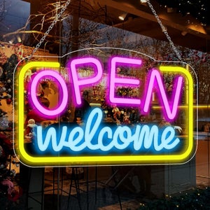 Radytte Insegna Pubblicitaria A LED Per ATM – Alimentazione USB – 30,5×15,2 Cm – Luce Fissa Per Negozi E Banche