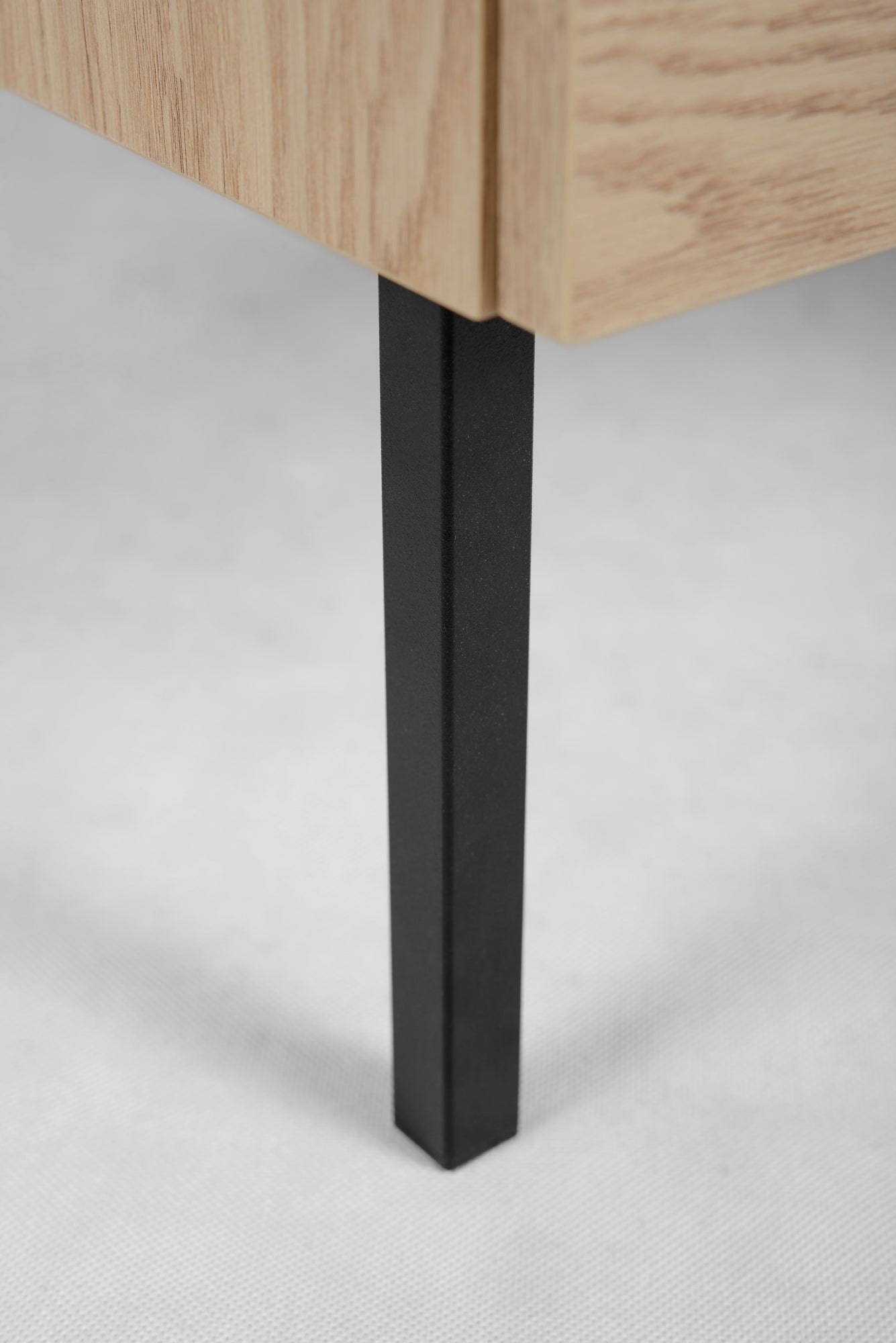 4 un. Pied carré noir pour meuble de salle de bain FURNIDEA en métal h: 15 cm - 2