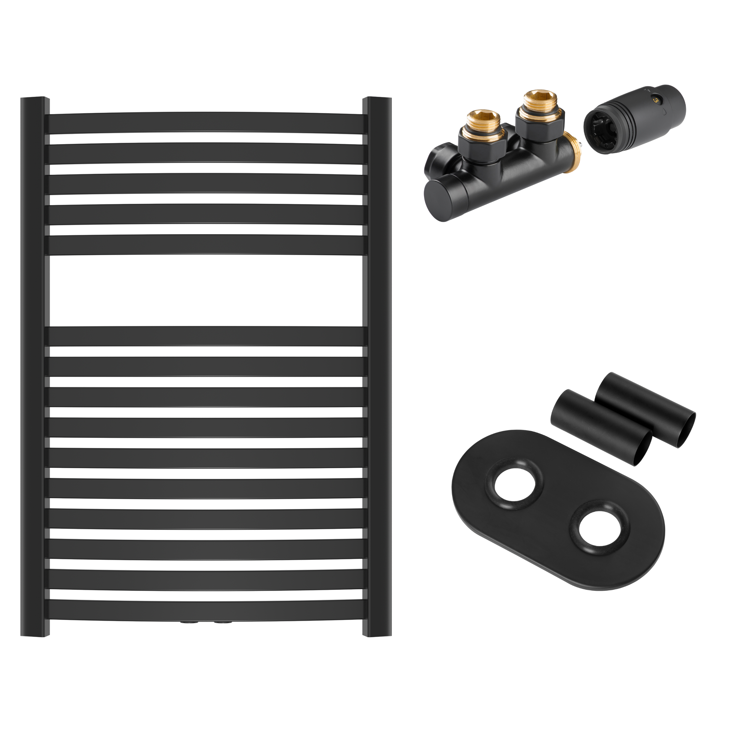 Grzejnik Łazienkowy Drabinka Kaloryfer do Łazienki 540x800 mm INVENA Czarny