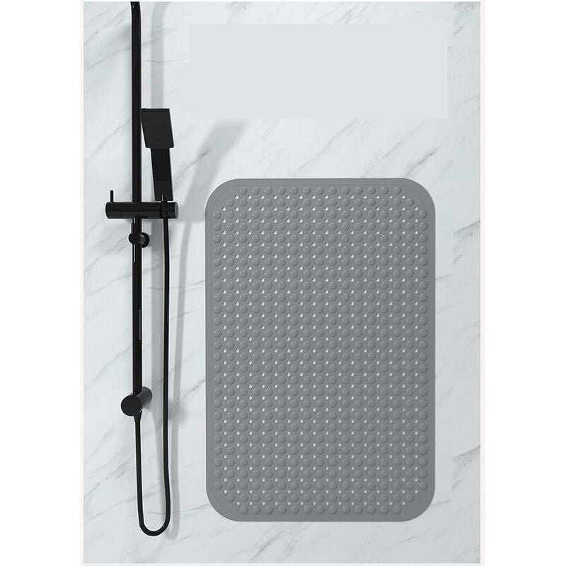 Tapis de sol de douche rectangulaire, grande salle de bain, antidérapant, massage des pieds, baignoire, 78*48cm - 3