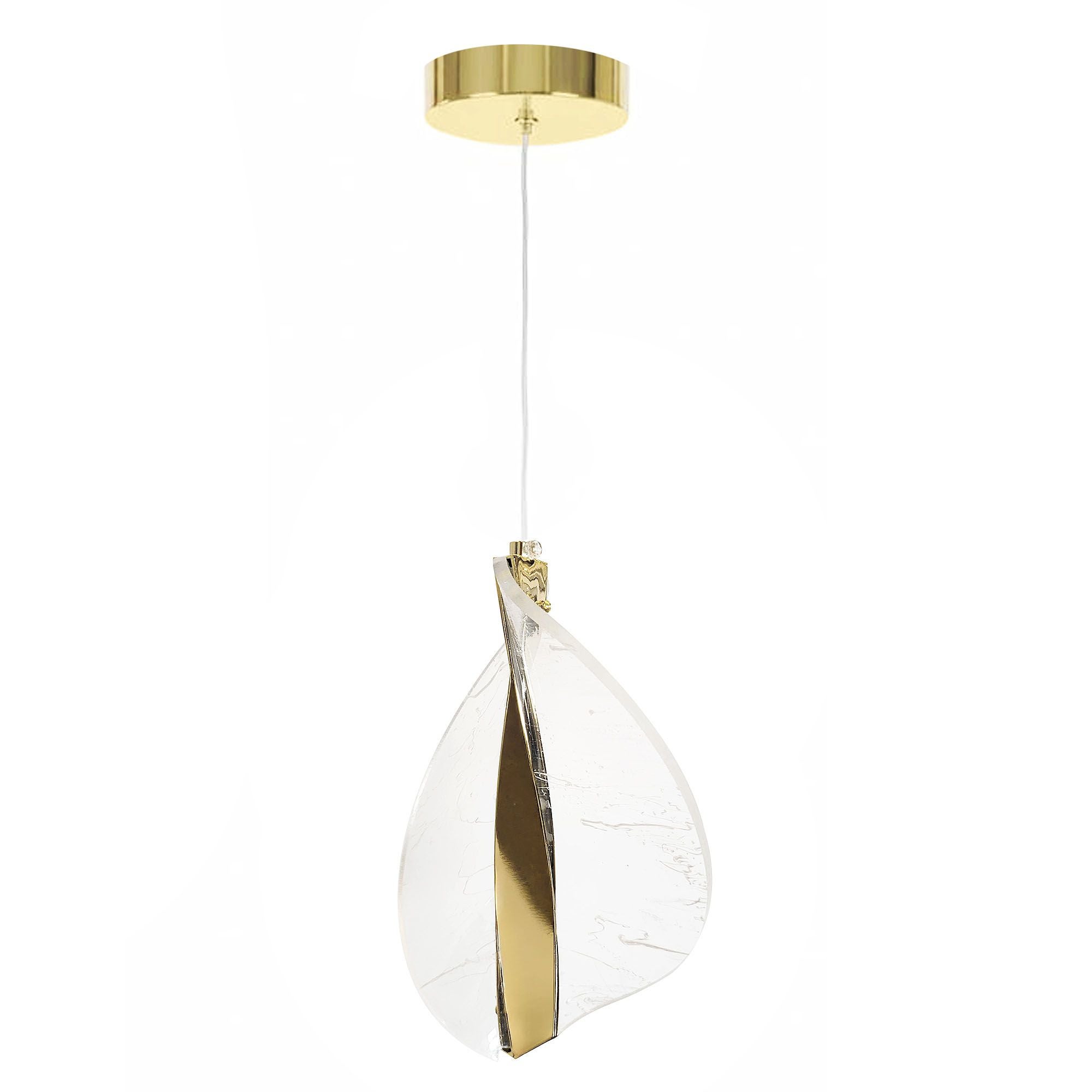 Lampa Sufitowa Wisząca Toolight G129-Cp Złoty Led