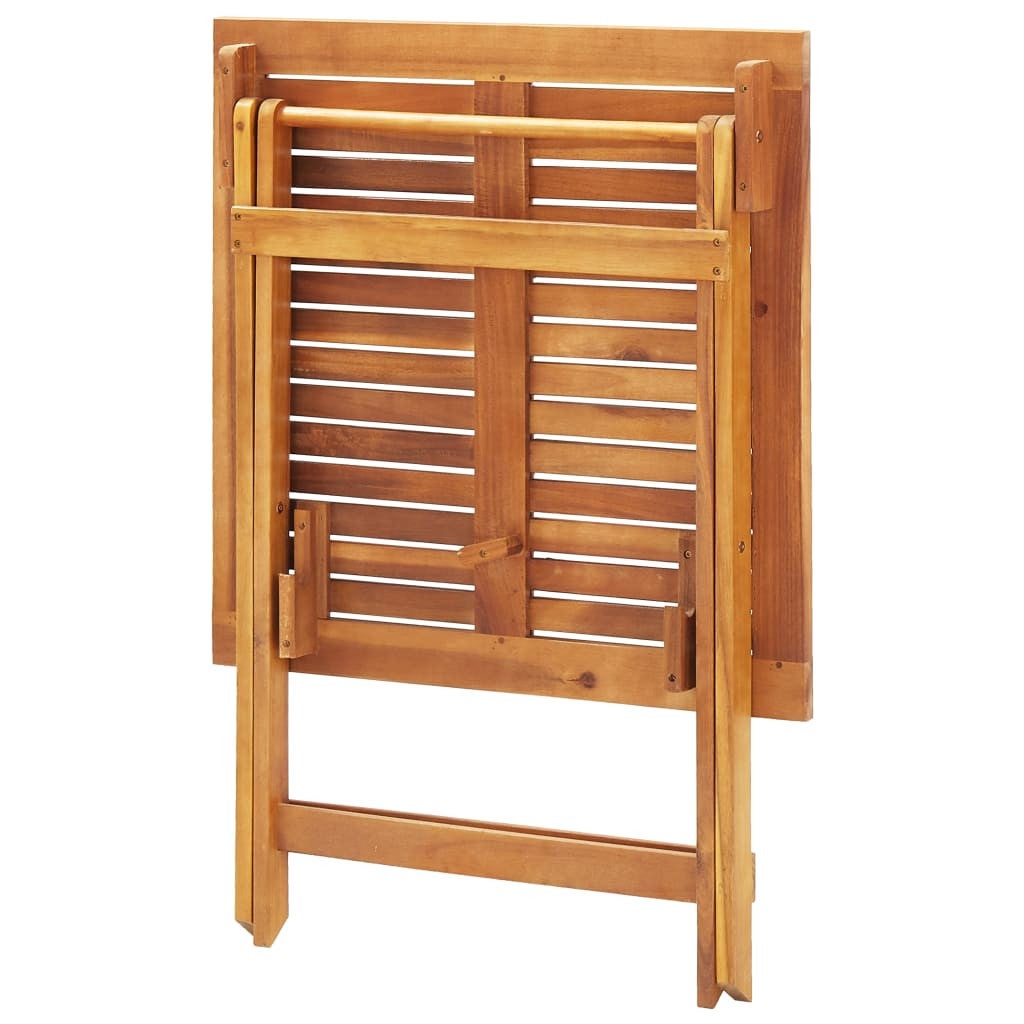 Table pliable de jardin 70x70x75 cm Bois d'acacia massif - 6