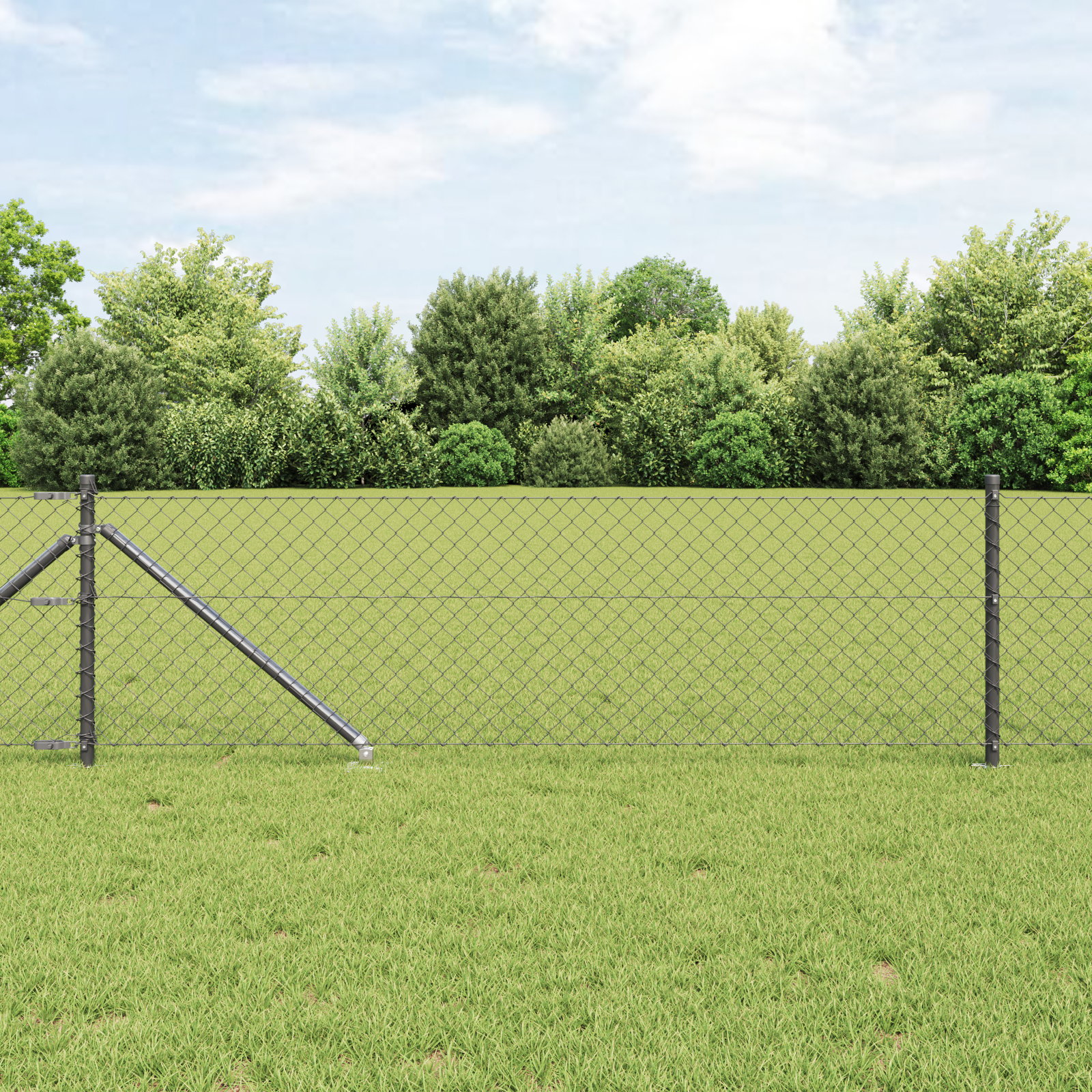 Poteau de clôture. Gris 10 x 0,6 m (maille 40 x 40 mm) vidaXL | Leroy ...