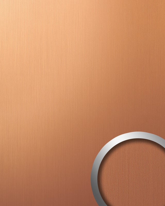 Pannello decorativo WallFace aspetto metallico 12432 Copper brushed AR autoadesivo rame bronzo