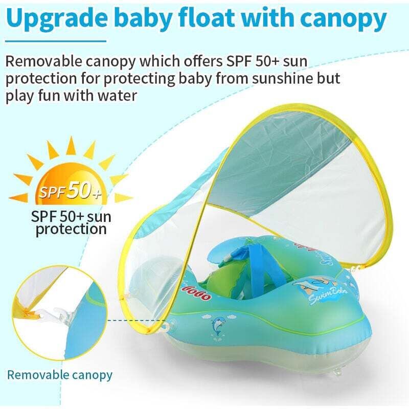 6-36 Mois - L-Bouée Bébé gonflable avec parasol Anneau de Natation pour bébé Bébé Siège De Piscine pour Bébé Enfants - 4