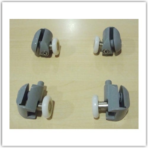 Set Di 4 Cuscinetti Per Doccia - 2 Superiori E 2 Inferiori Con Copertura Cromata - Foto 13