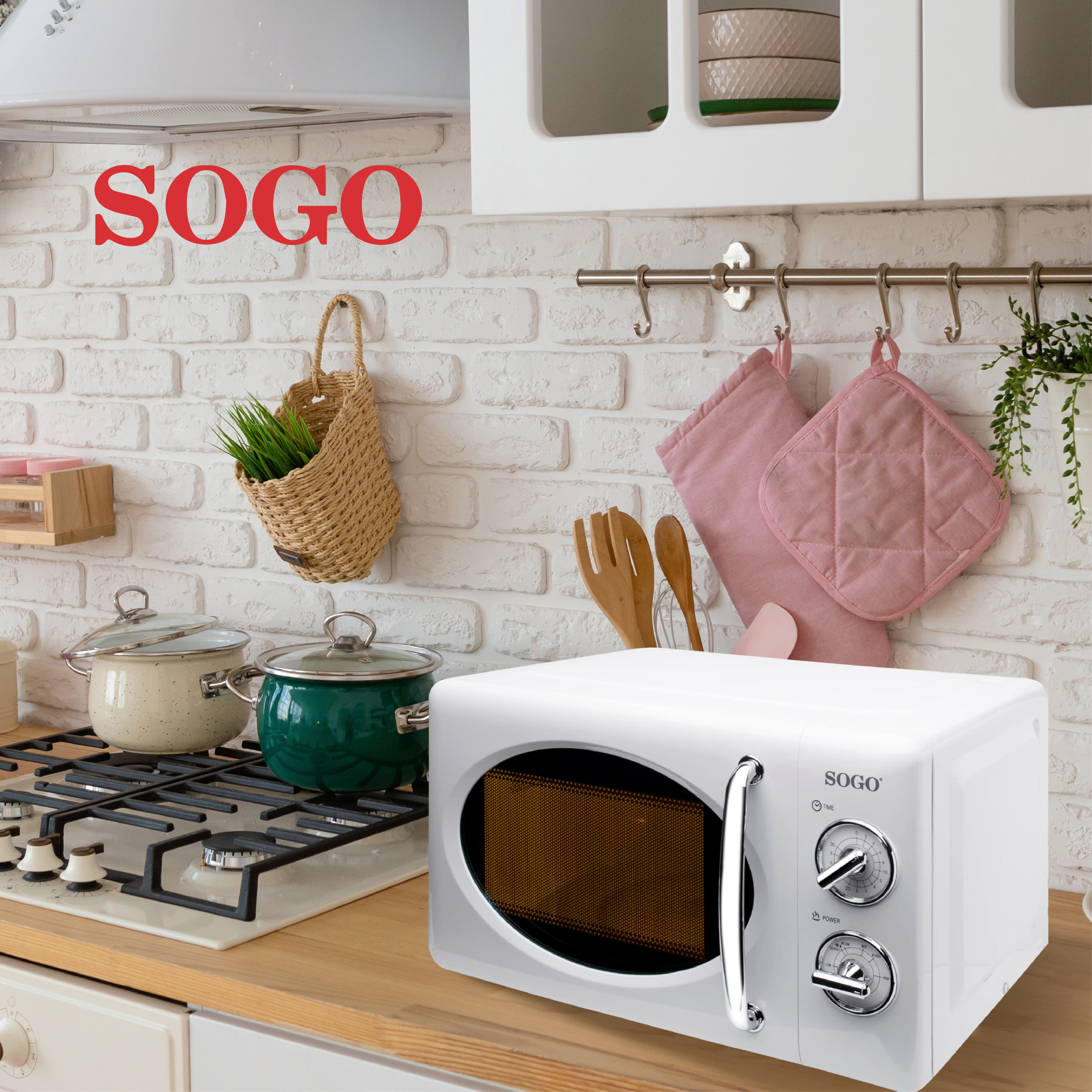 Four À Micro-Ondes Retro Blanc SOGO 20L - 6