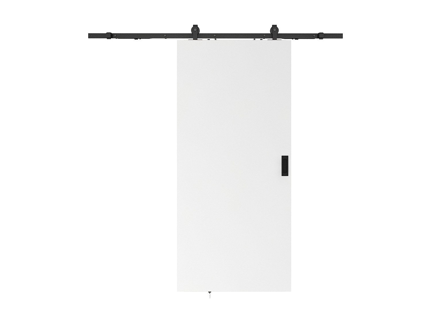 Drzwi przesuwne z naściennym systemem przesuwnym – MDF + PVC Białe – wys. 205 x dł. 63 cm – VARIN II - 3
