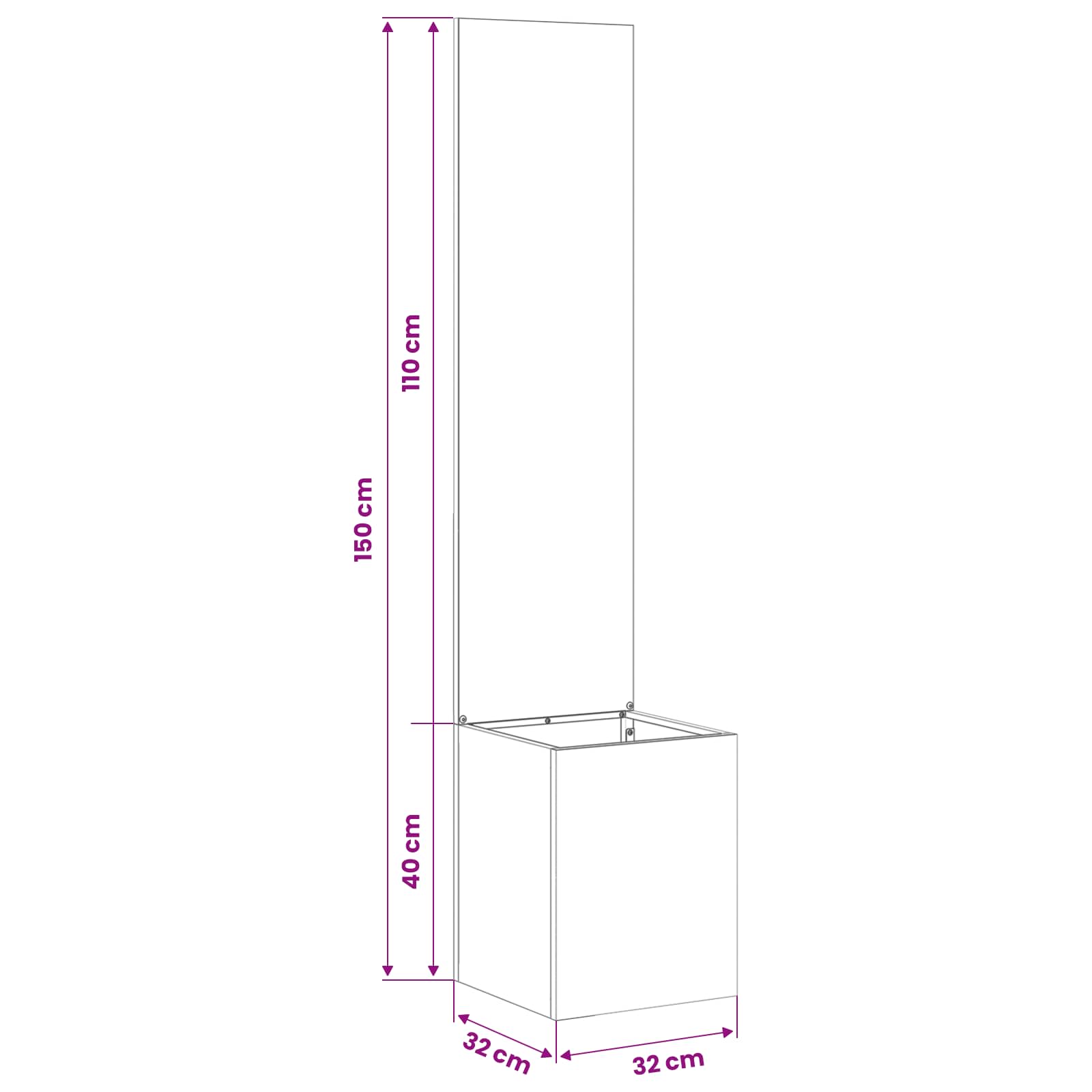 Écran de confidentialité de jardin Fretwork Blanc 32 x 150 cm vidaXL - 3