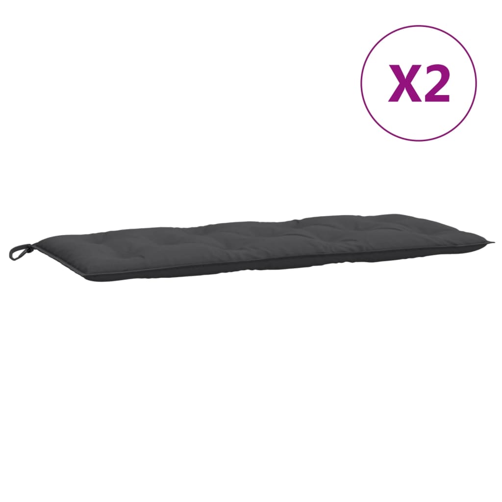Maison Exclusive - Coussins de banc de jardin lot de 2 anthracite mélangé tissu - 4