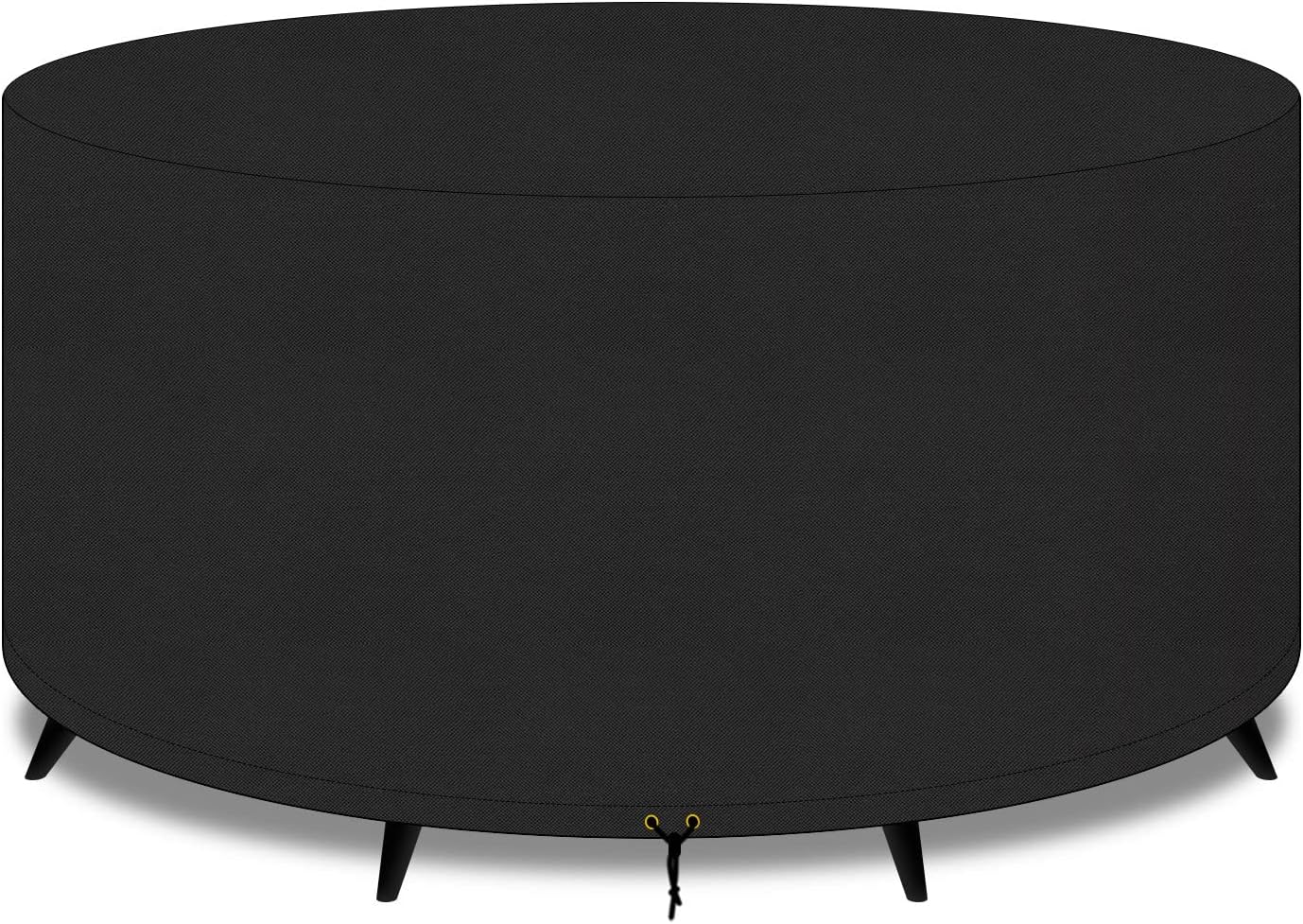 Duży pokrowiec ochronny na okrągły stół ogrodowy wykonany z tkaniny Oxford 420D, wodoodpornej, wiatroszczelnej i odpornej na promieniowanie UV, 128 x