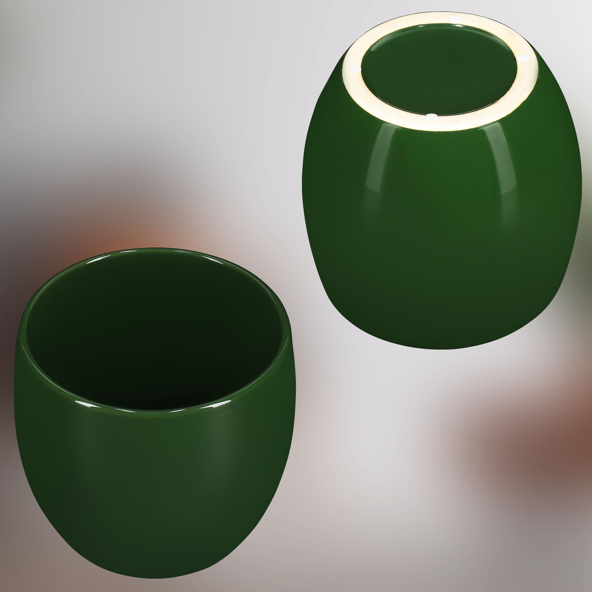 Doniczka zielona donica 10 cm okrągła ceramiczna szkliwiona kwiaty rośliny - KOTARBAU - 8