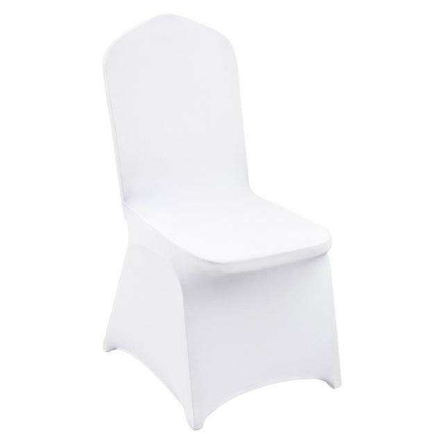 Housses de chaise pliantes élasthanne extensible VEVOR,12 pcs,housses protection universelle,amovibles et lavables,pour mariage,vacances,blanc