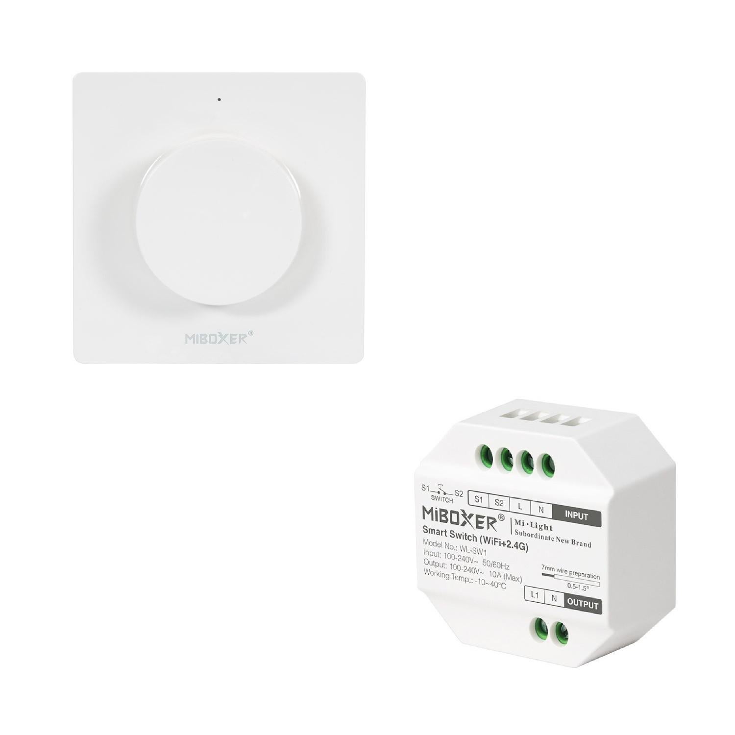 Controller Regolatore da Parete Touch per Striscia LED RGB 12/24V DC RF