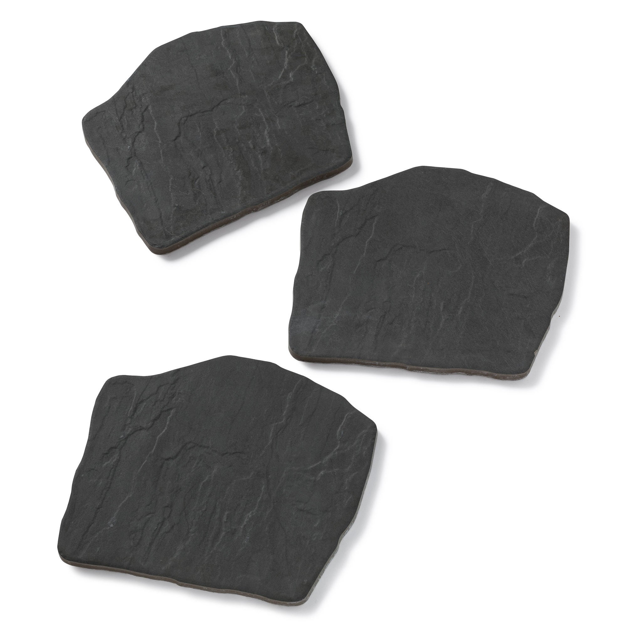 Pas japonais Grès Cérame effet Pierre Noire L.42 x l.36 x Ep.2 cm (Lot de 5) - RO'MA Nature - 4