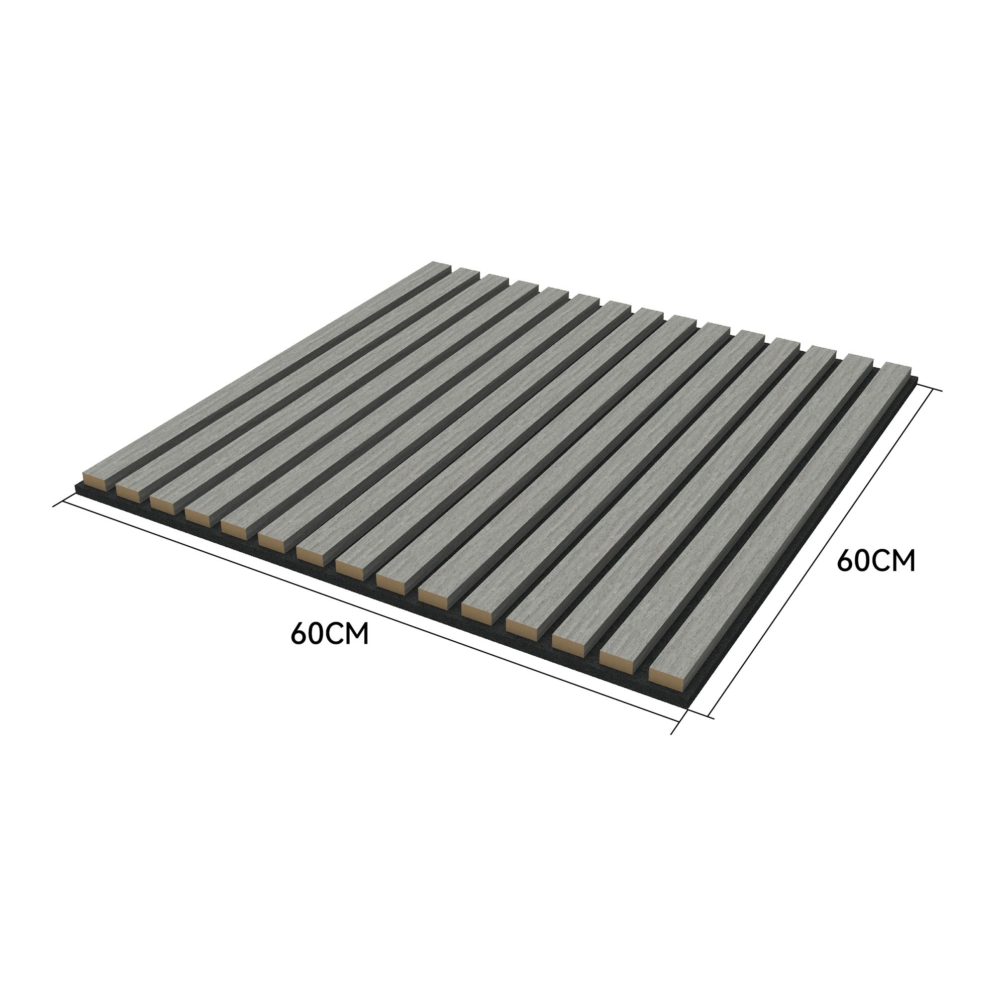 Conjunto de 4 painéis acústicos 3D Vang com lâminas lineares 1,44 m² Carvalho cinzento claro [NEU.HOLZ] - 5