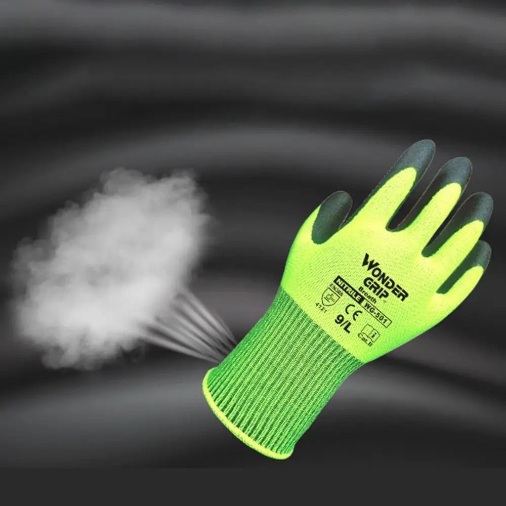Lot de 10 Paires de Gants Jardinage - Épais à Séchage Rapide, Antidérapants pour Taille de Roses, Taille L - 2