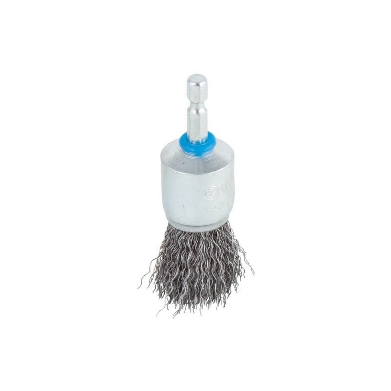 Déstockage -wolfcraft - Brosse Pinceau Métal Torsadée Ø 25 Mm Queue 6 Mm - 2126000 - 3