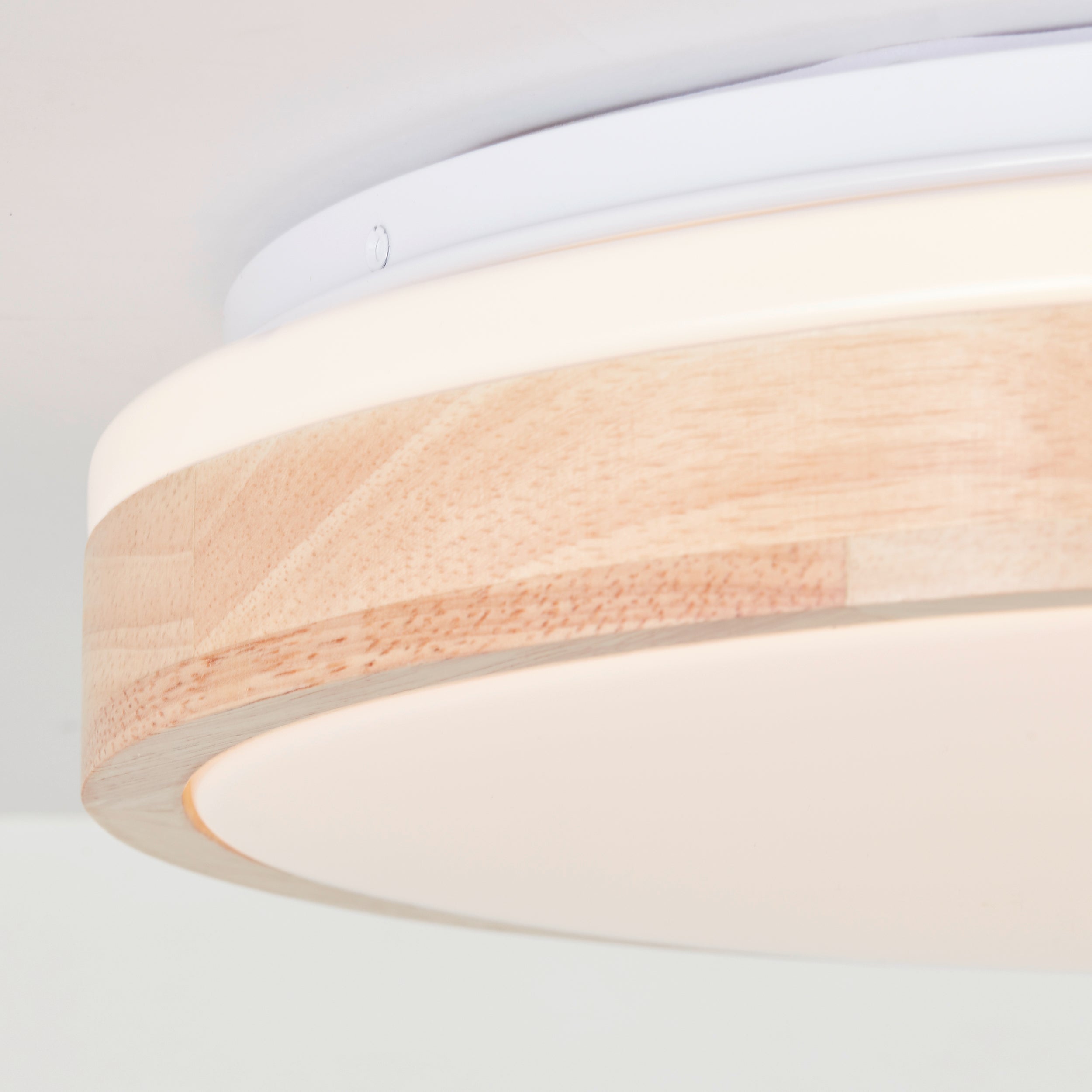Brilliant Brodsky LED lampa sufitowa 38cm jasne drewno/biały, metal/drewno, 1x zintegrowana dioda LED, 24 W, (strumień świetlny: 2500 lm, barwa światł - 5