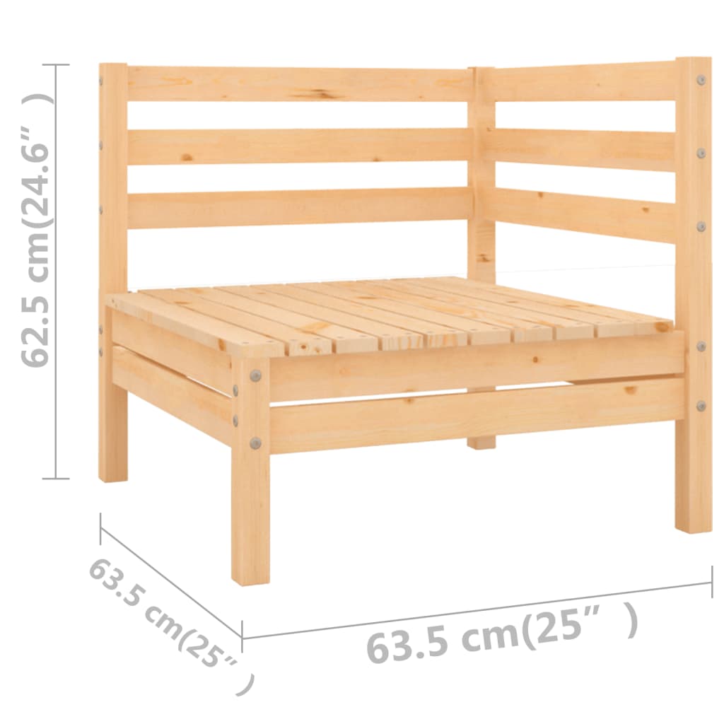 Salon bas de jardin en Bois Marron 8 personnes - 3