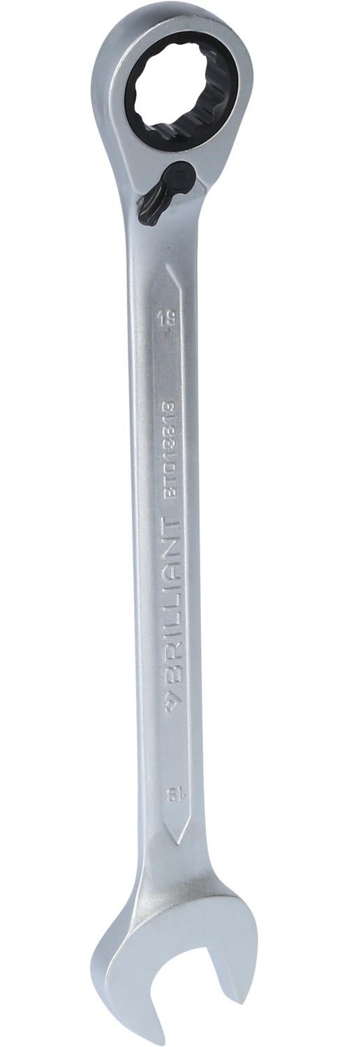 Klucz grzechotkowy pierścieniowy przełączalny BRILLIANT TOOLS 19 mm - BT013819