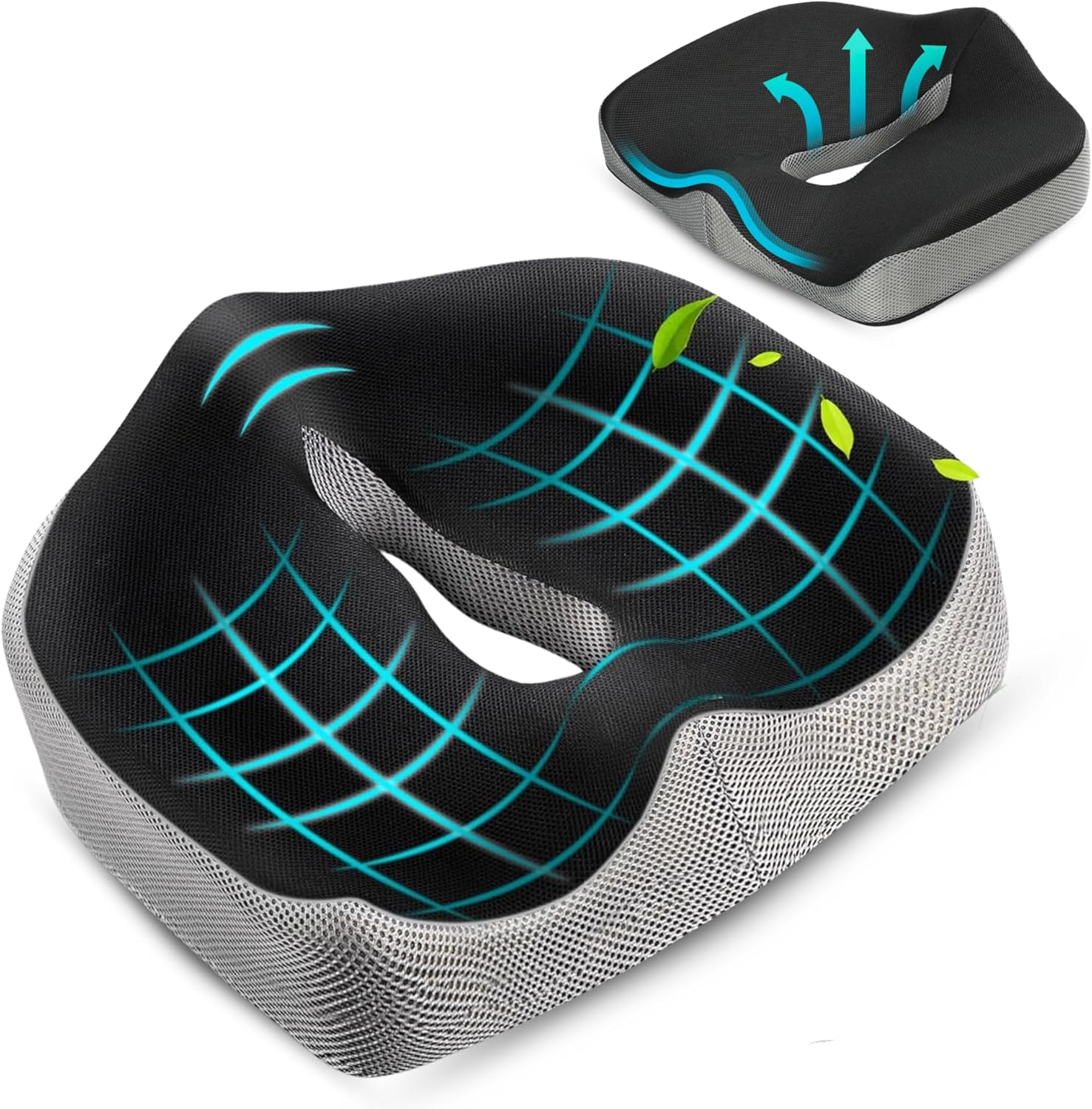 Coussin Orthopédique Pour Chaise De Bureau – Mousse à Mémoire De Forme | Soulage La Pression Du