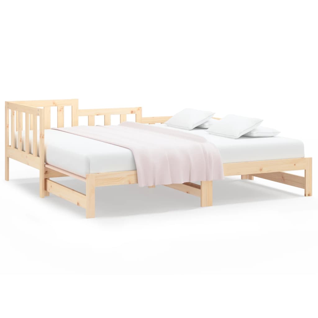Sofá cama | cama para adultos extraíble madera maciza de pino 2x(90x200) cm cfw208907