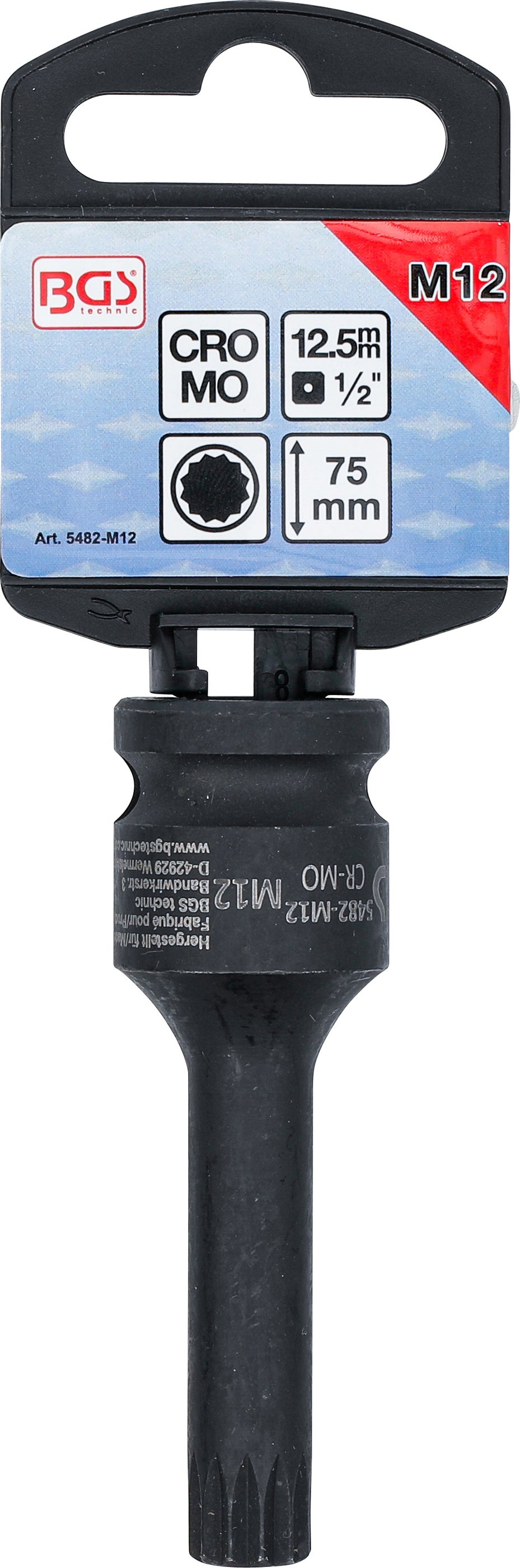 BGS Douille à embouts à choc | longueur 75 mm | 12,5 mm (1/2