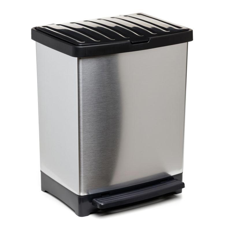 Kosz kuchenny Tatay Trend 25L z pedałem design metaliczny