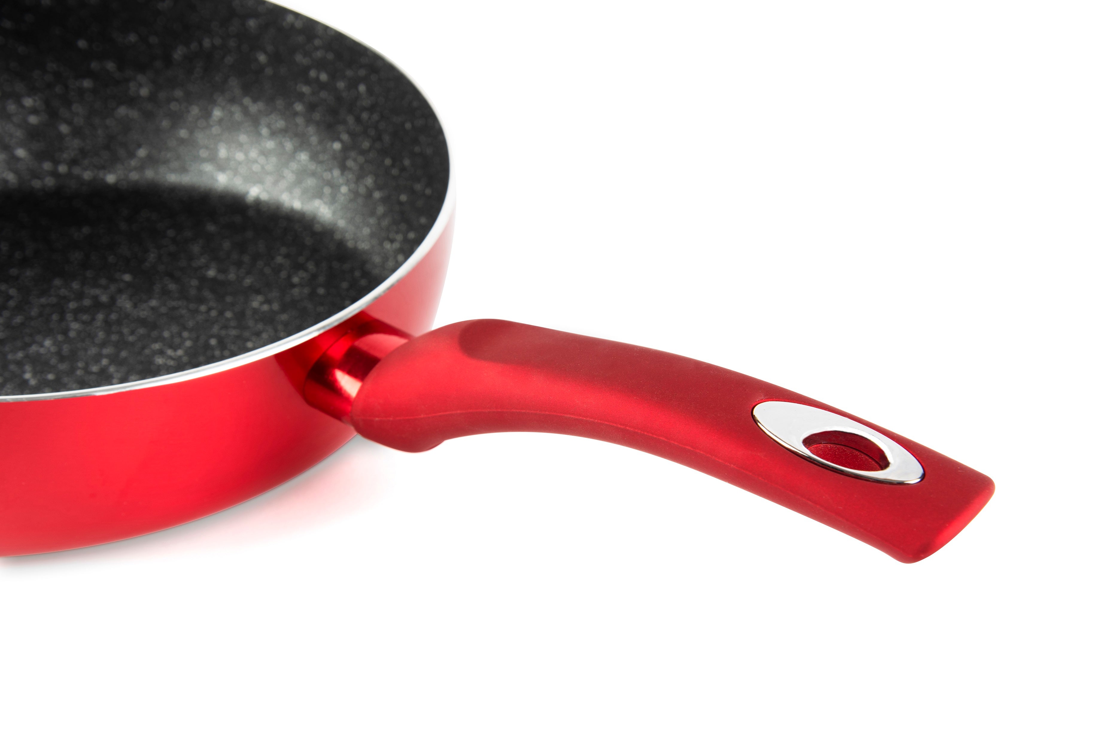 Padella Saltapasta Excelsia Phoenix 26 Cm In Alluminio Antiaderente 5 Strati - Per Tutti I Piani Cottura, Compresa Induzione (Colore Rosso) - 8