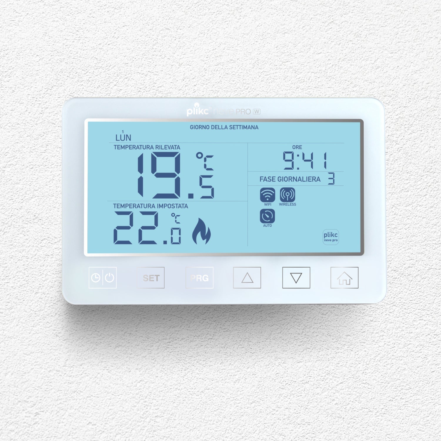 PLIKC - Neve Pro W - cronotermostato digitale wifi, gestibile con app, a parete e ad incasso - 8