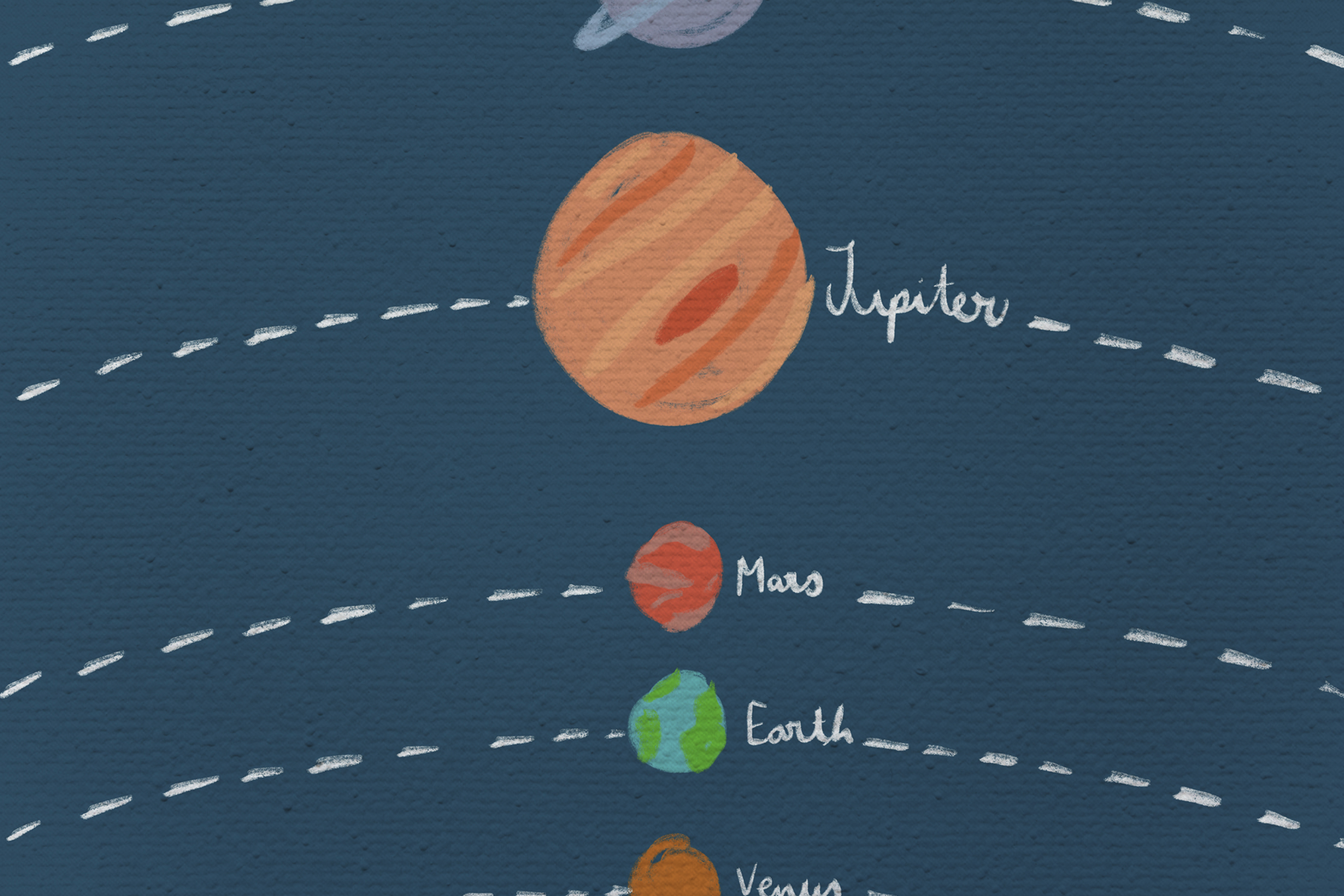 Peinture sur toile 60x40 Imprimé univers bleu - 4