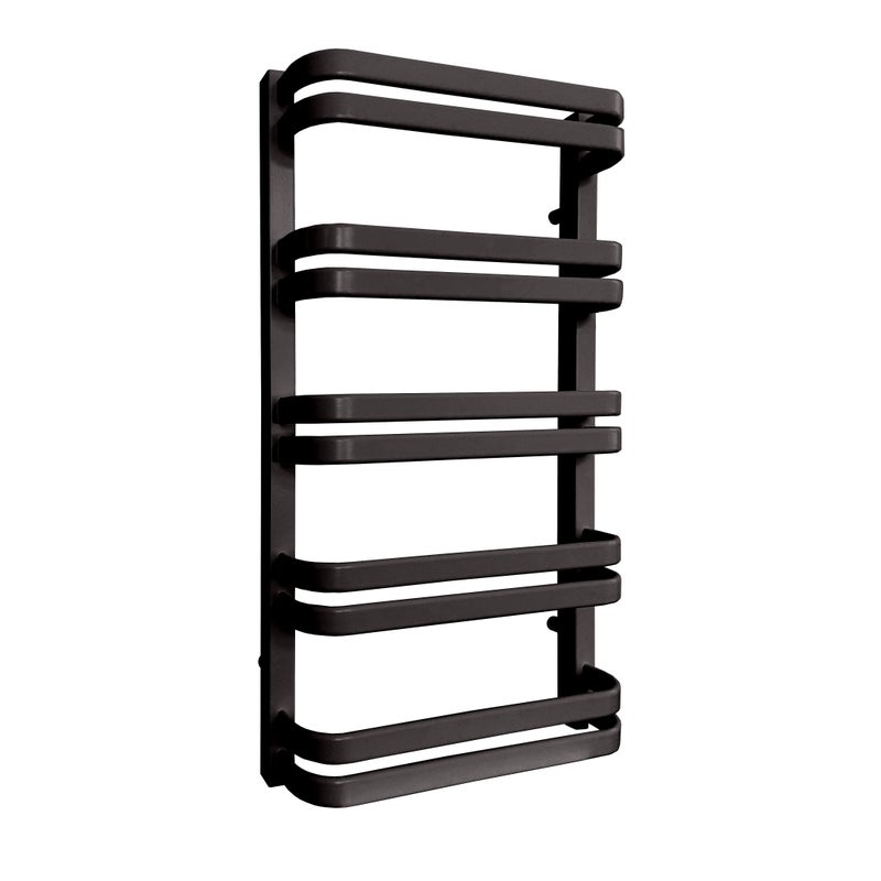 Grzejnik Perseid 79.8x43 cm Czarny 358W Roz 40cm 7 Bar LUXRAD