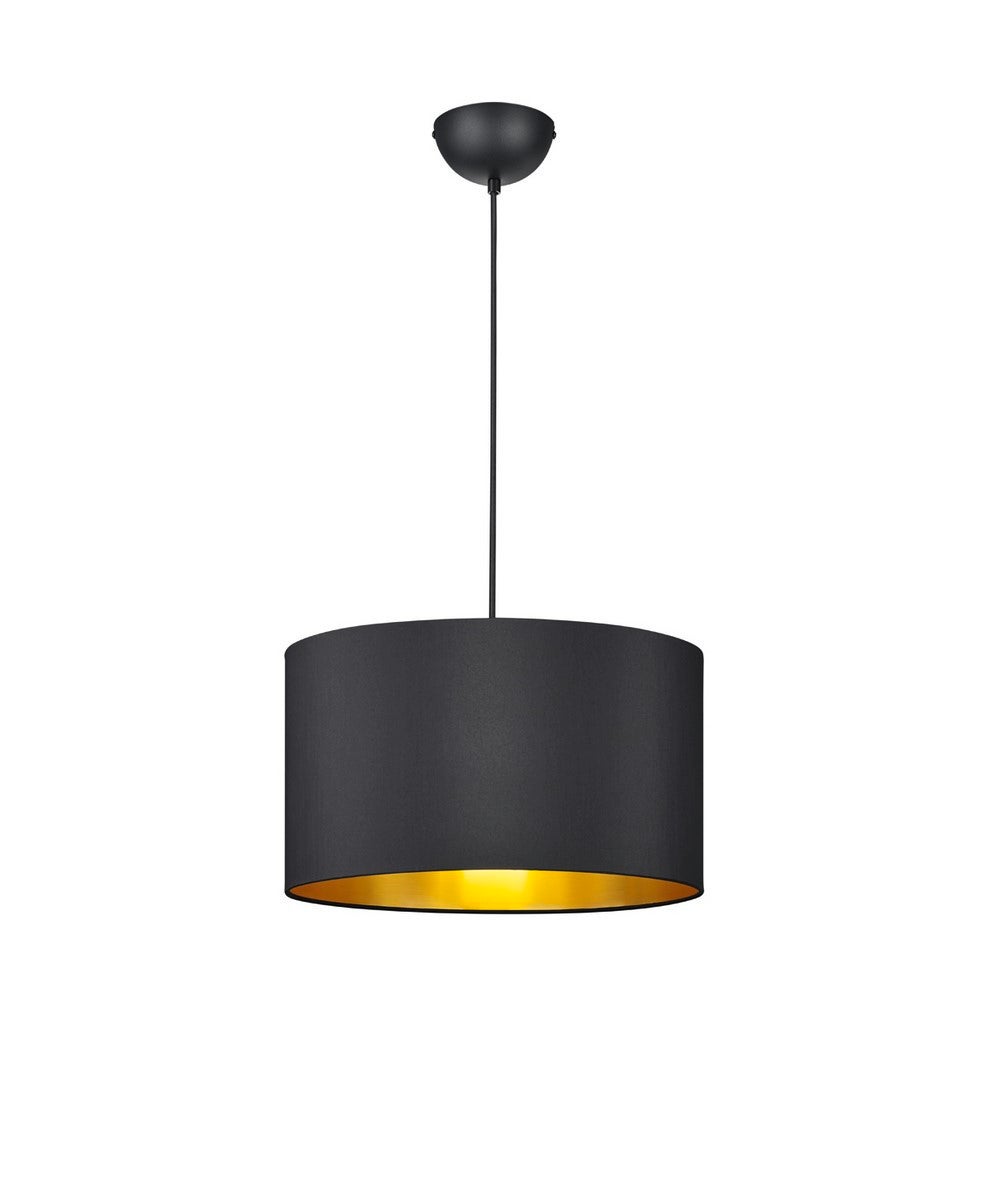 Lampa wisząca HOSTEL czarno-złota 1xE27x60W tkanina wym:150x40x40cm IP20 Trio