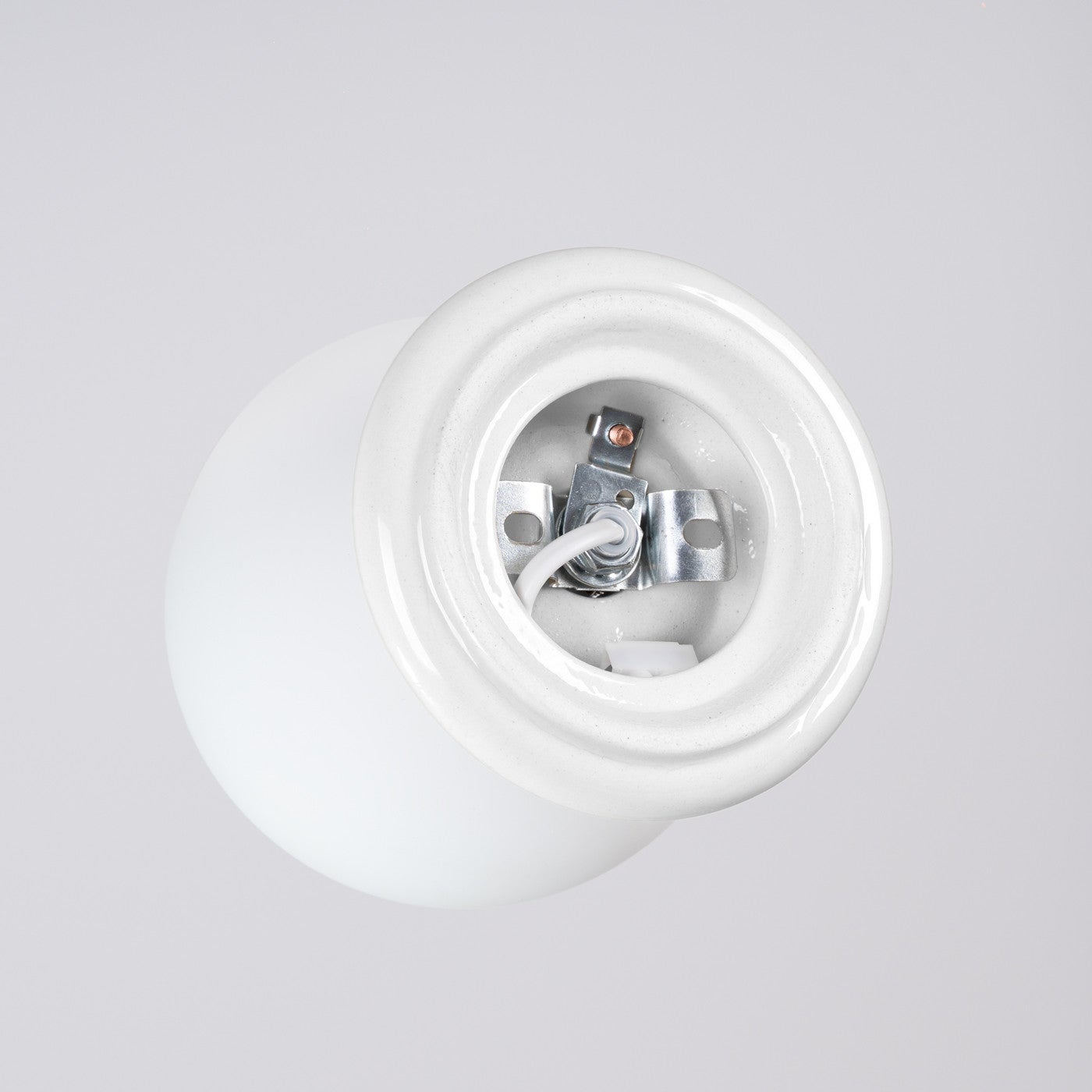 Lampa sufitowa ceramiczna szkliwiona ZORI biała 1xG9x8W ceramika / gips wym:12x12x16cm IP44 Sollux Lighting - 7