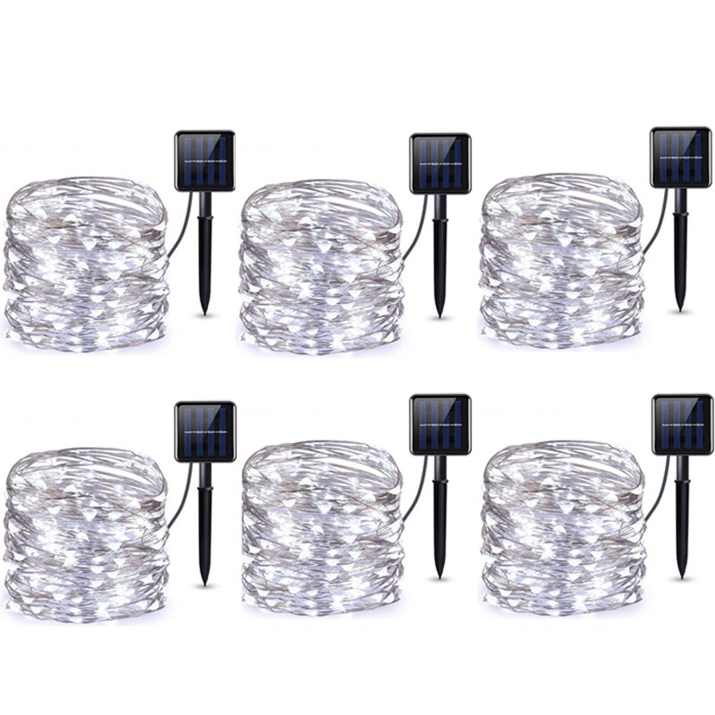 étanche IP65 Guirlande Solaire Extérieur Yowin 100 LED - 1m Cascade - IP65 - 8 Modes - Blanc Chaud Guirlande Solaire Exterieur Jardin