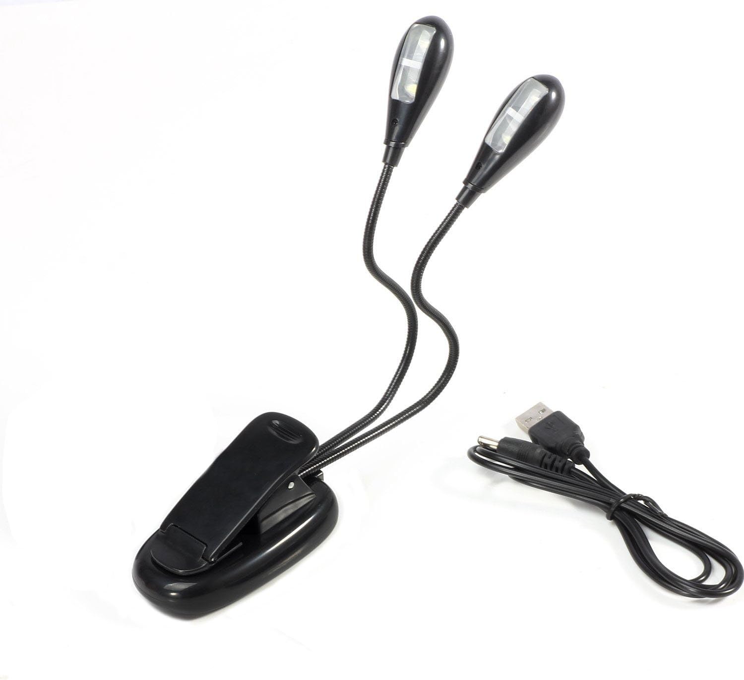 LED Lampka Pulpitowa do Nut Mini do Czytania Podwójną Regulowaną Głowicą Książki Czytnika booków USB Elastyczne Ramię Nocna Czytania Łóżku dla Dzieci