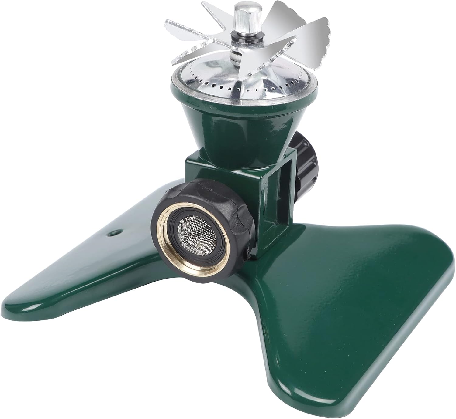 Zraszacz do trawnika, wytrzymały metalowy zraszacz ogrodowy, podłączany automatyczny zraszacz obrotowy, odpowiedni do podlewania trawnika i ogrodu