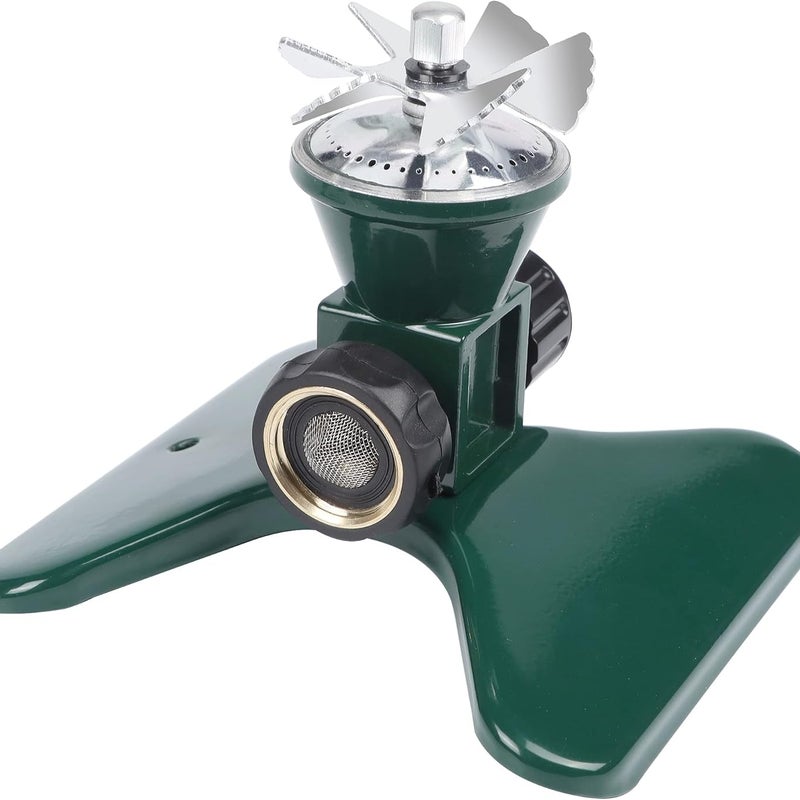 Zraszacz do trawnika, wytrzymały metalowy zraszacz ogrodowy, podłączany automatyczny zraszacz obrotowy, odpowiedni do podlewania trawnika i ogrodu