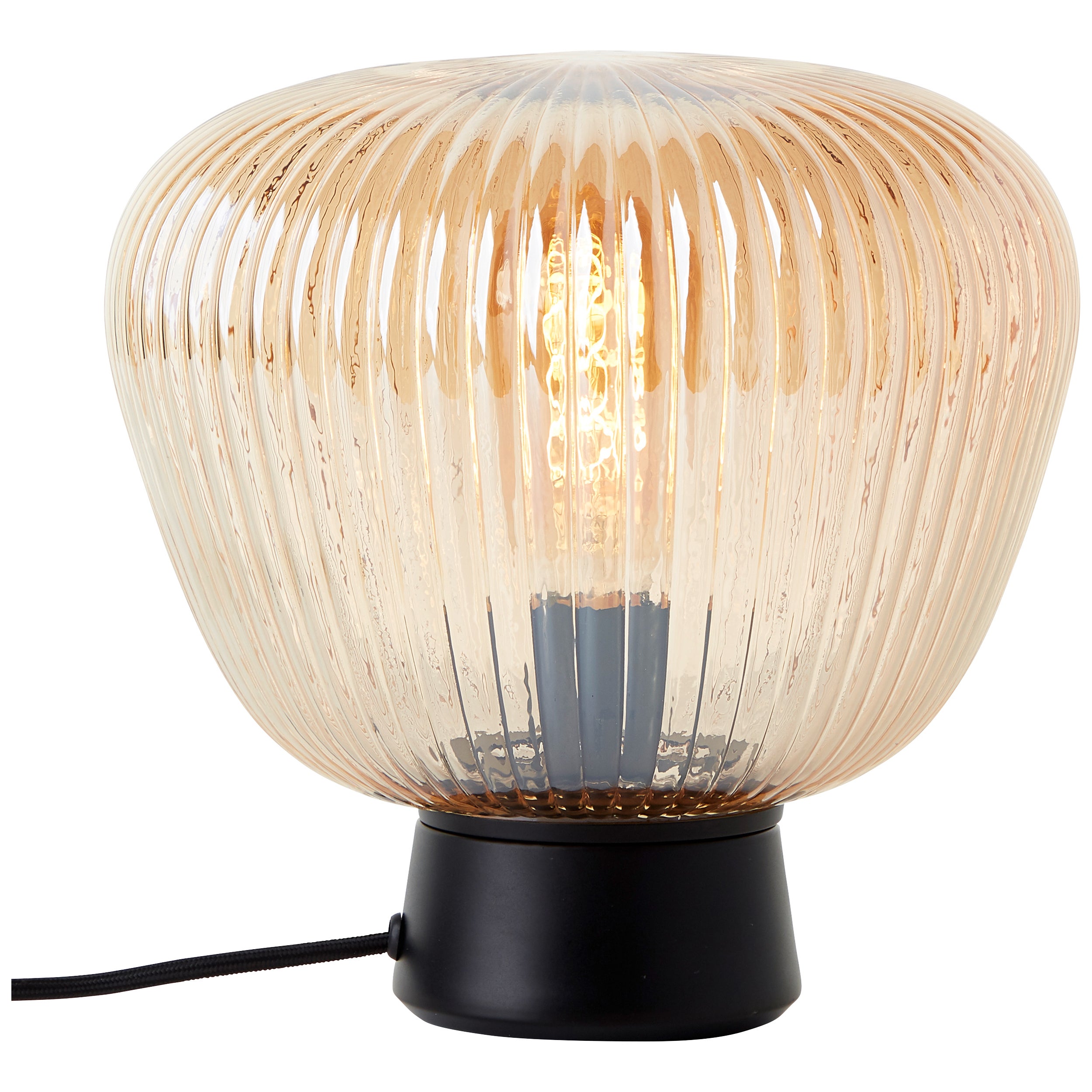 Brilliant lampa stołowa Kaizen 24,5cm bursztynowy/czarny matowy metal/brązowy plastik 1x A60, E27, 40 W - 4
