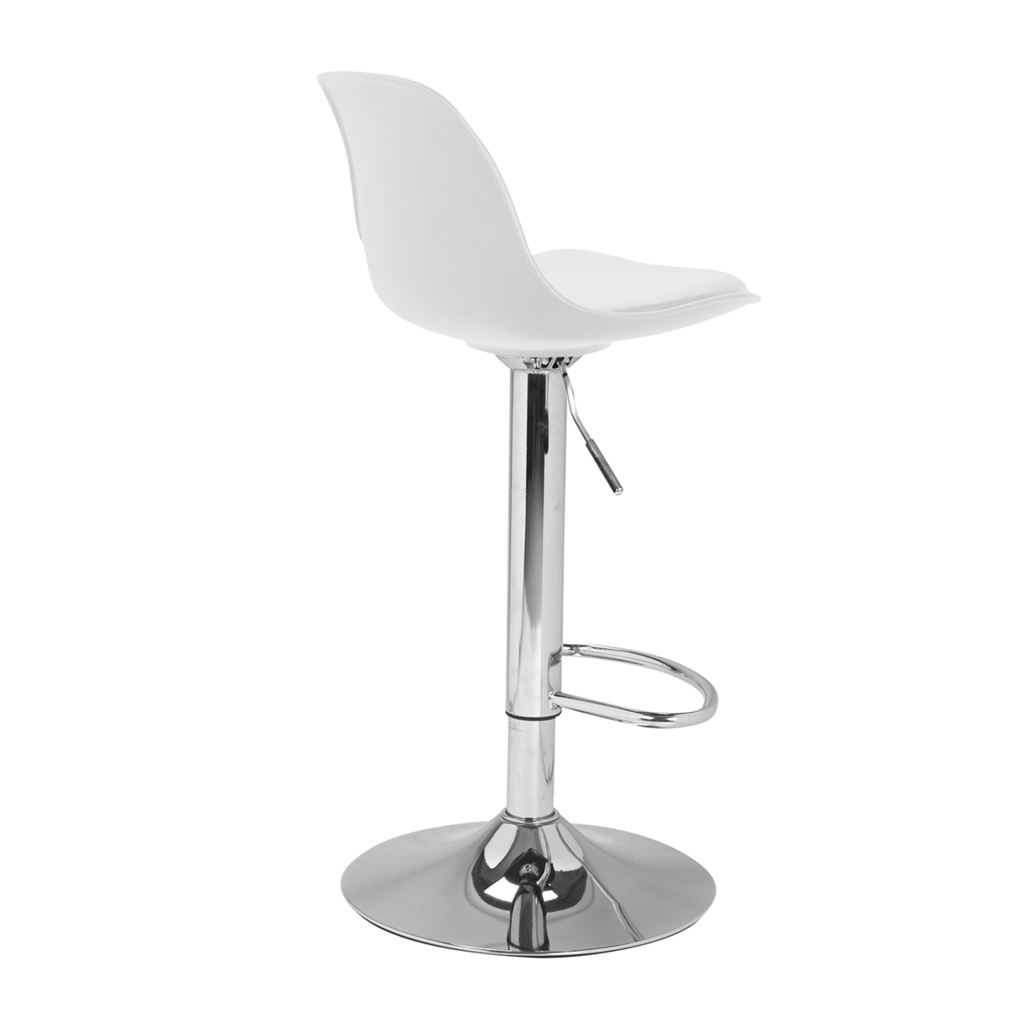 Lot de 2 tabourets de bar KARL design blanc - 5