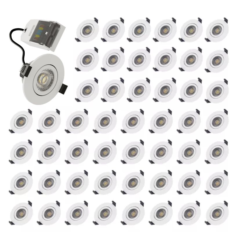 Lot de 50 Spots LED Encastrables Orientables RE2020 5/8W IP65 CCT — free download