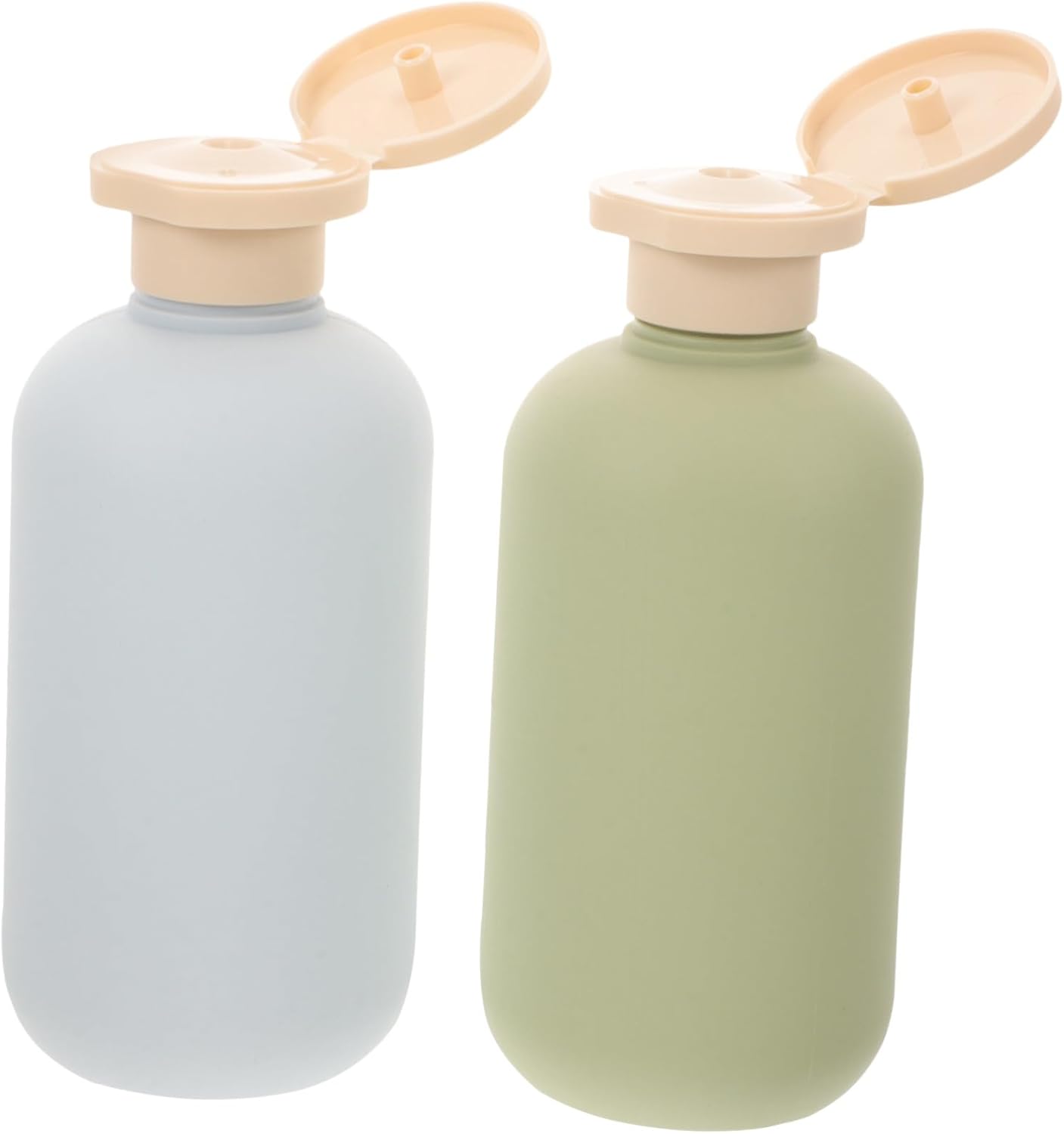 Zestaw 2 butelek podróżnych z możliwością ponownego napełniania, szczelne butelki na balsam z zakrętkami z klapką do szamponu i kosmetyków do pielęgna