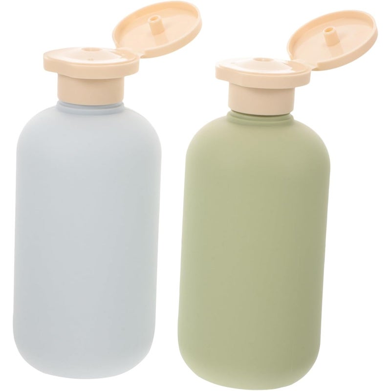 Zestaw 2 butelek podróżnych z możliwością ponownego napełniania, szczelne butelki na balsam z zakrętkami z klapką do szamponu i kosmetyków do pielęgna