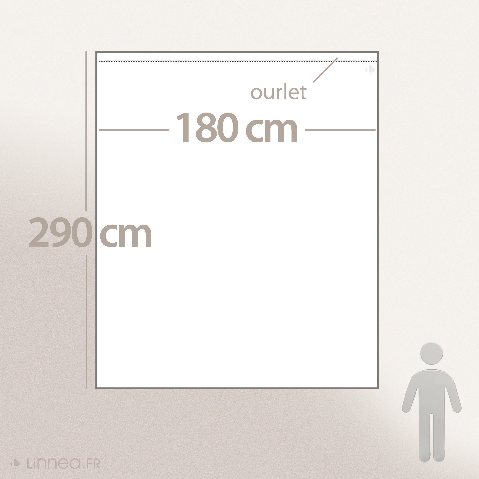 Drap plat 180x290 cm percale coton ELÉNA vert Nil - 6